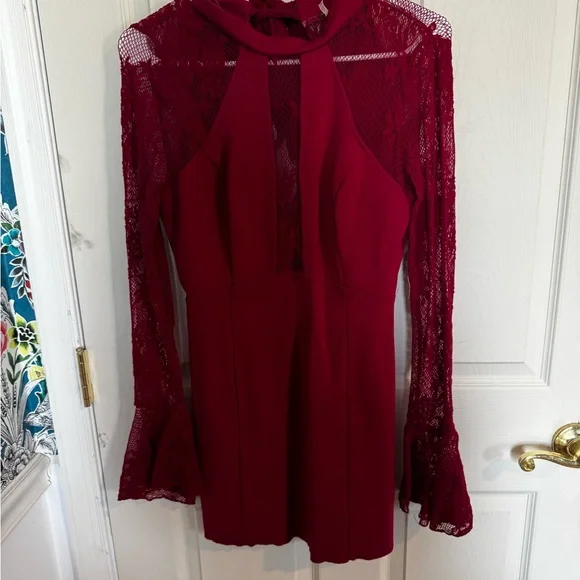 Free People Red It's Now or Never Illusion
Mini Dress Small - Picture 6 of 11